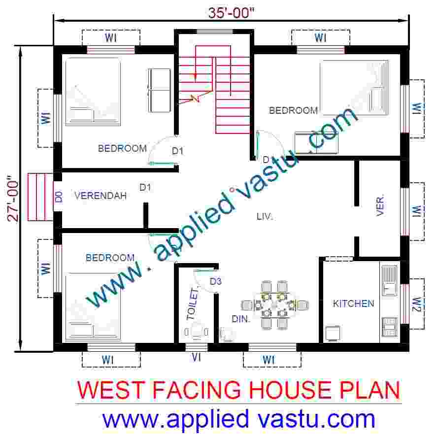  West  Facing  House  Plan  West  Facing  House  Vastu  Plan  